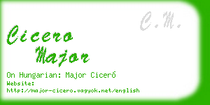 cicero major business card